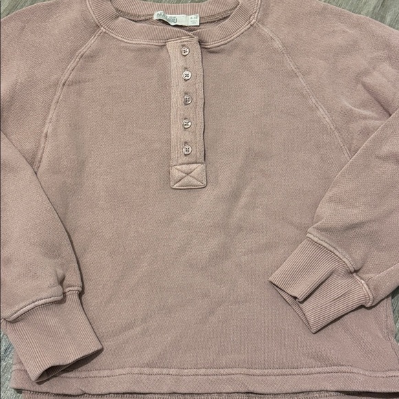 Barefoot Dreams Malibu Collection Girls’s Brushed Terry Henley Pullover - Picture 3 of 6